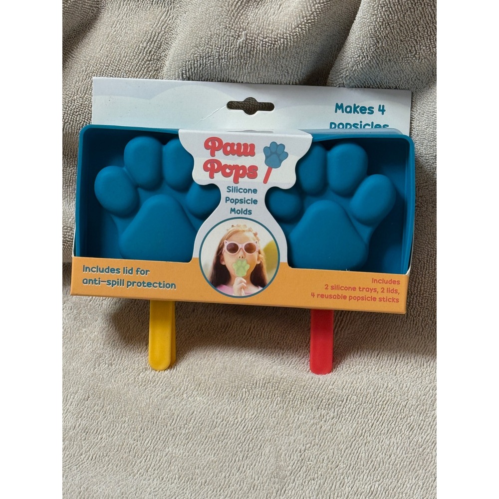 Paw Pops Silicone‎ Popsicle Molds - Makes 4 - New in Box